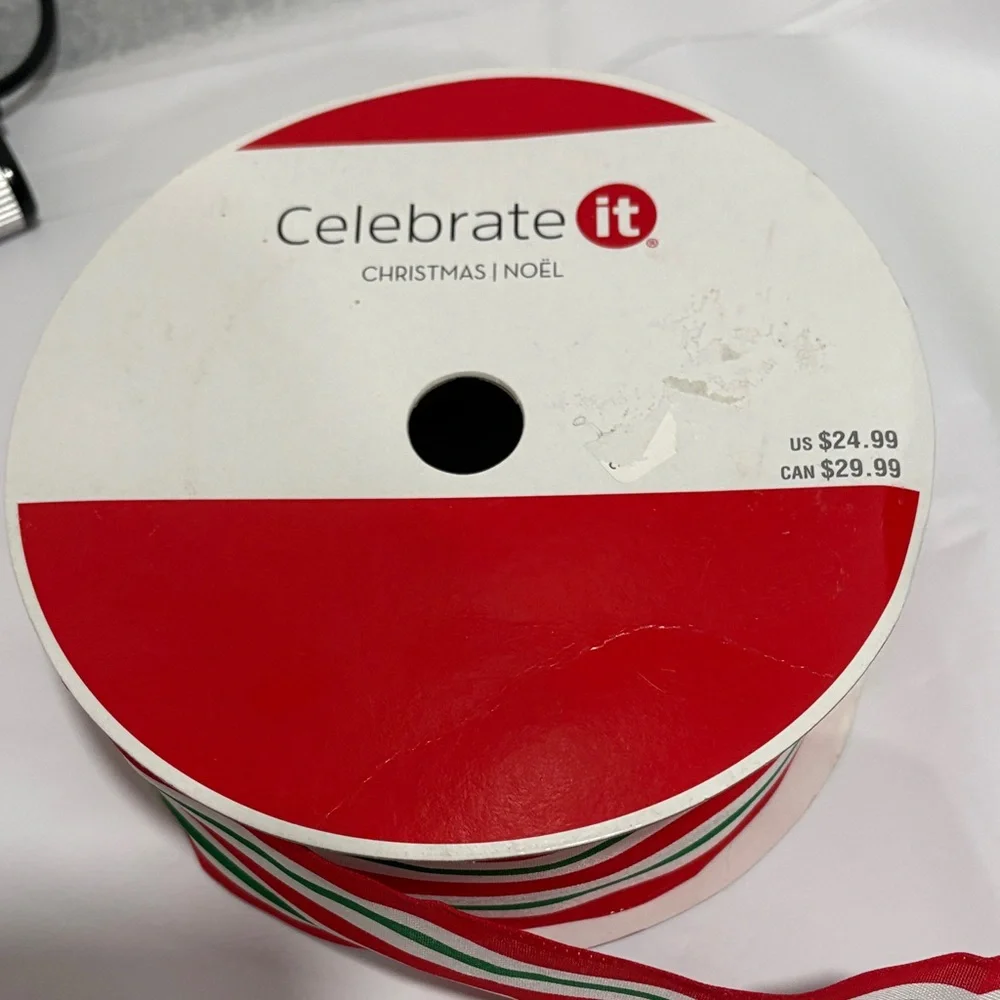 Celebrate It Festive Red and Green Ribbon